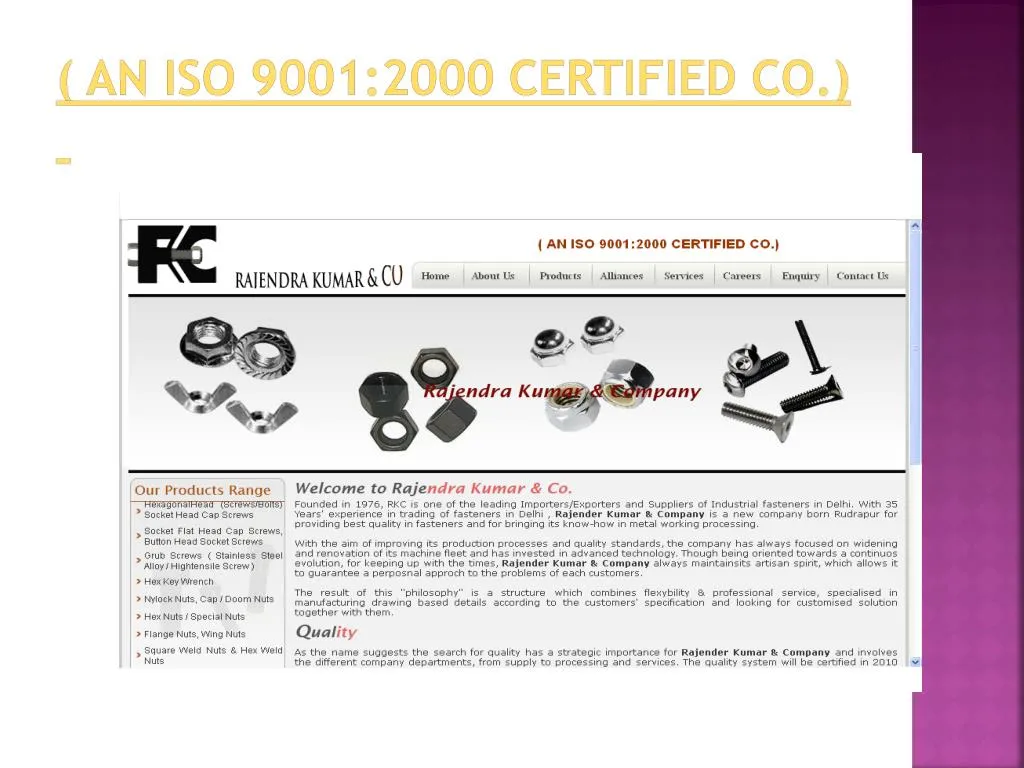 an iso 9001 2000 certified co