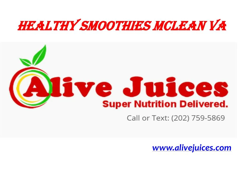 healthy smoothies mclean va