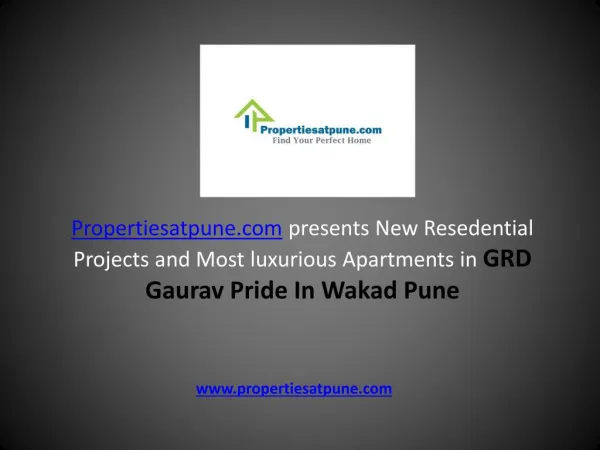 GRD Gaurav Pride in Wakad Pune By GRD Infraprojects"