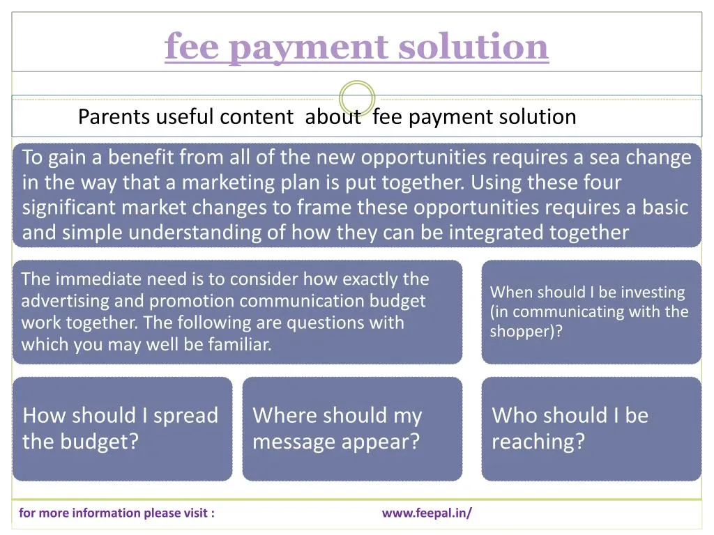fee payment solution
