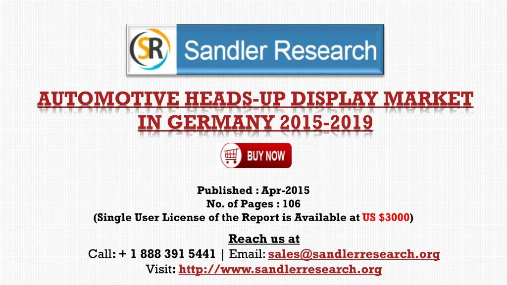 automotive heads up display market in germany 2015 2019