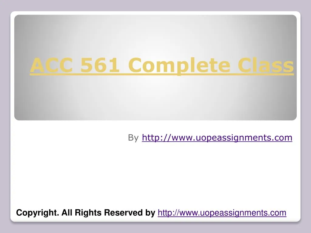 acc 561 complete class