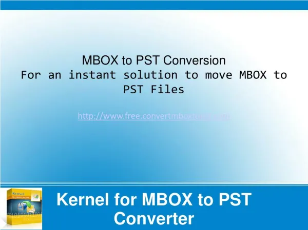 MBOX to PST conversion