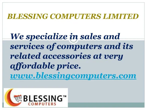 Notebook Computers - Blessing Computers Limited
