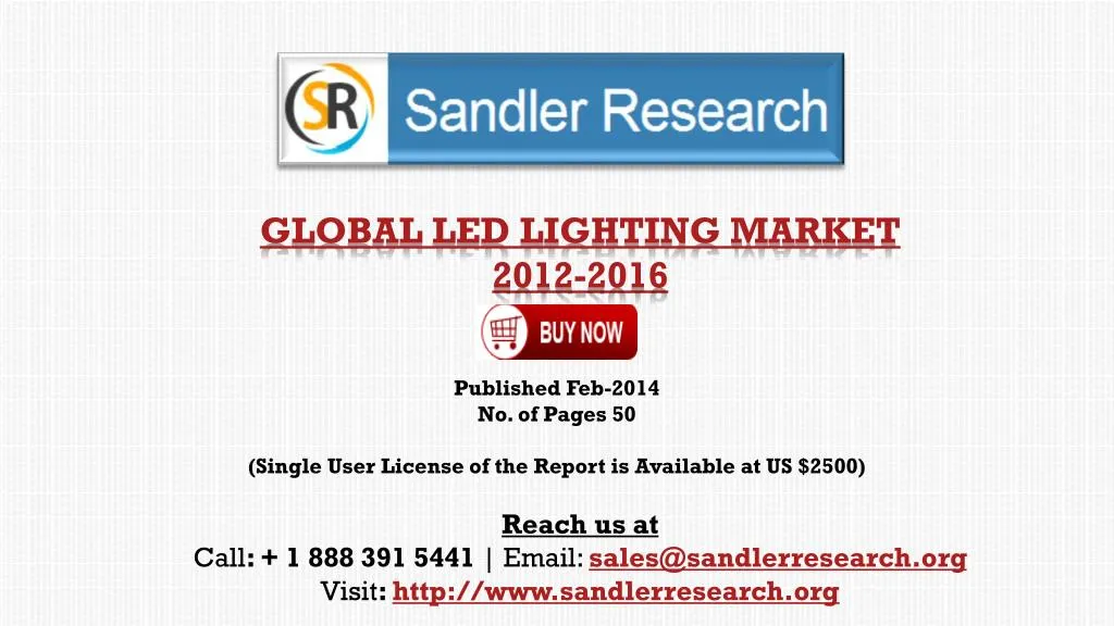 global led lighting market 2012 2016