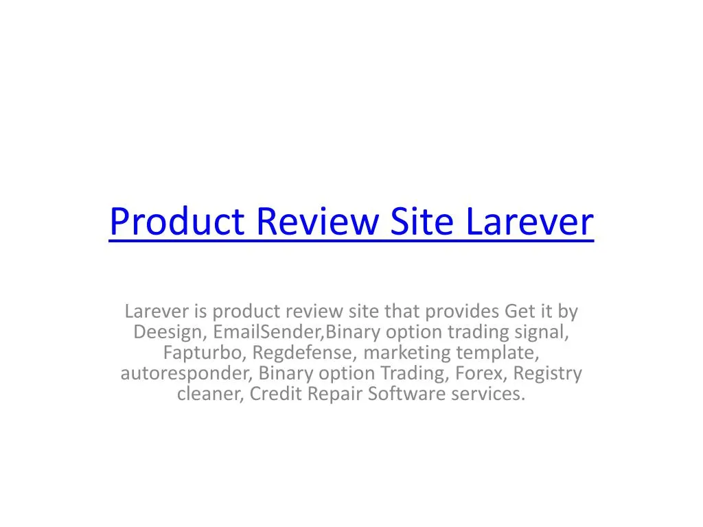 product review site larever