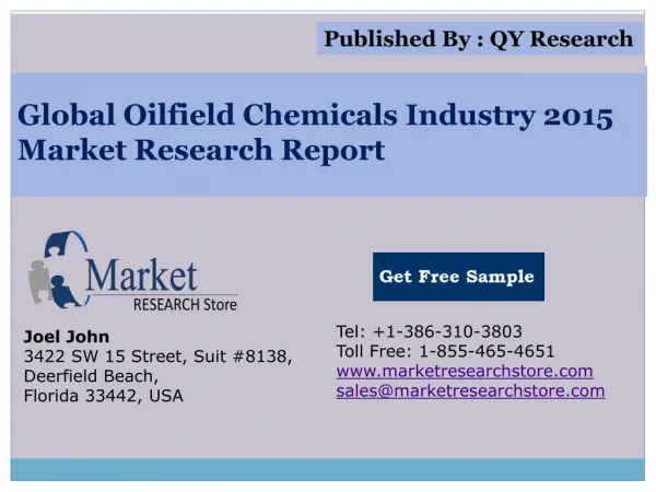 Global Oilfield Chemicals Industry 2015 Market Research Repo