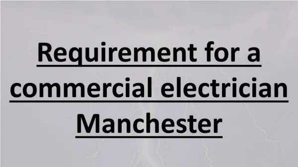 Electrical Tests Manchester