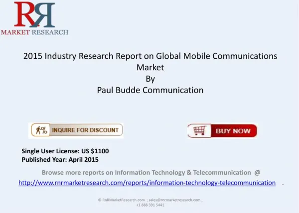 Global Mobile Communications Market Overview 2015