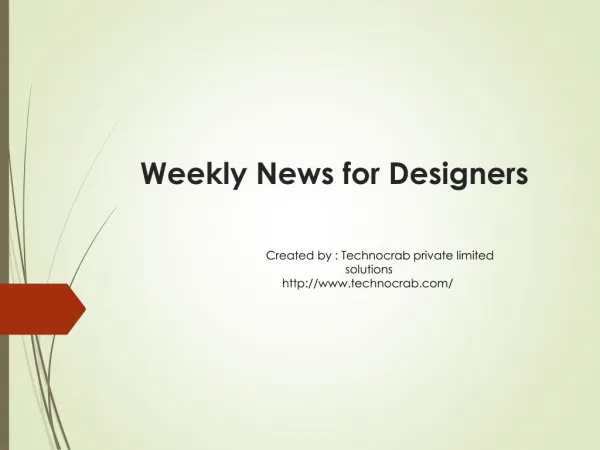 New Resources & Tools Weekly News for Designers