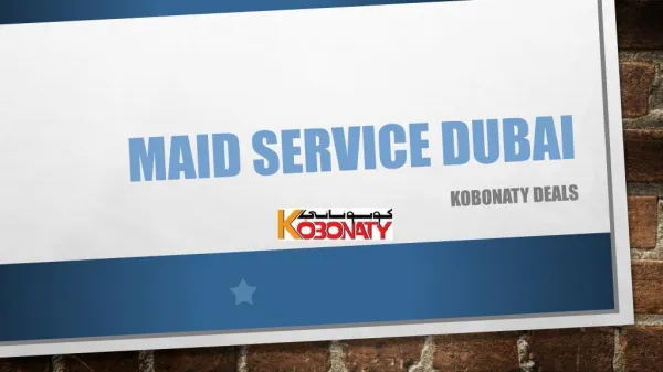 maid service dubai