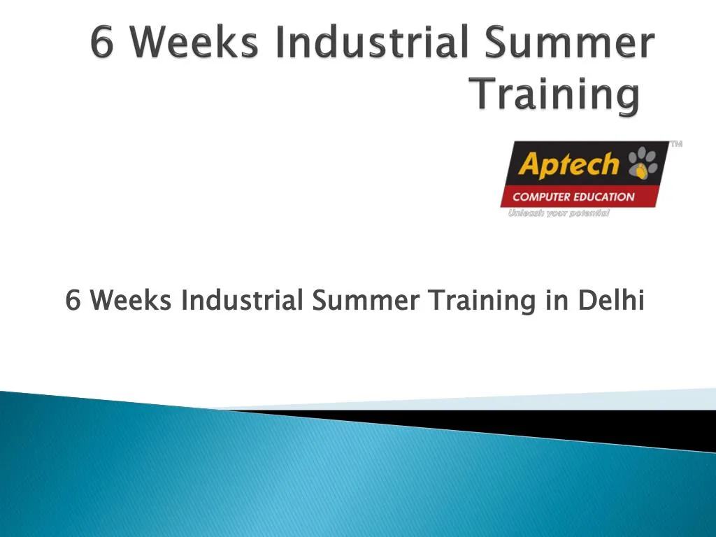 6 weeks industrial summer training