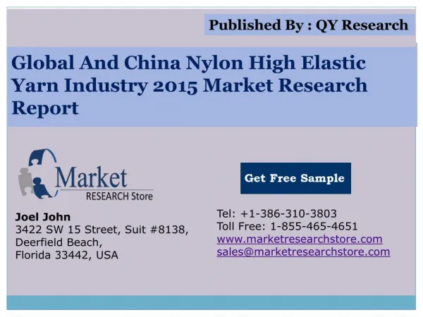 Global and China Nylon High Elastic Yarn Industry 2015 Marke