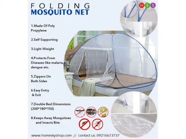 Buy Foldable Medicated Mosquito Net This Summer