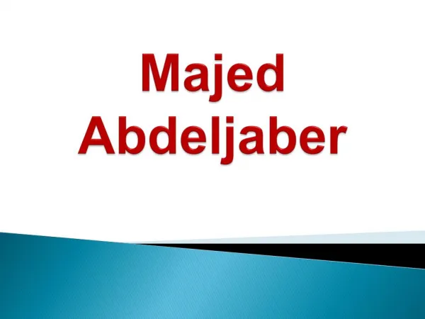 Majed Abdeljaber - A Philanthropist