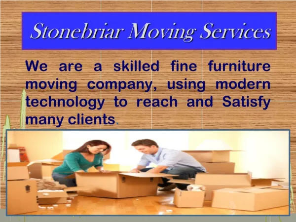 Commercial Moving Company- Stonebriar Moving Services