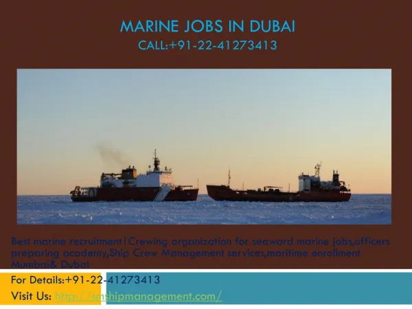 Crewing companies in mumbai, offshore marine jobs dubai, off