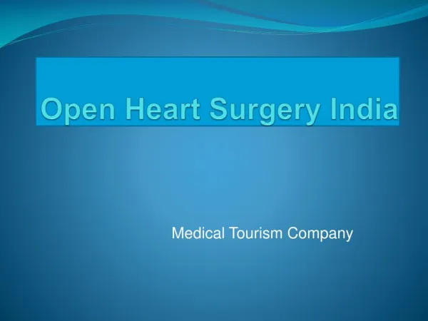 Open Heart Surgery India