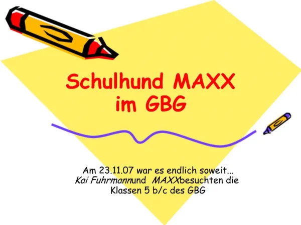 Schulhund MAXX im GBG