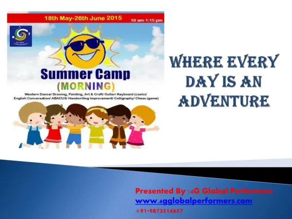 Best summer camp for kids in south delhi