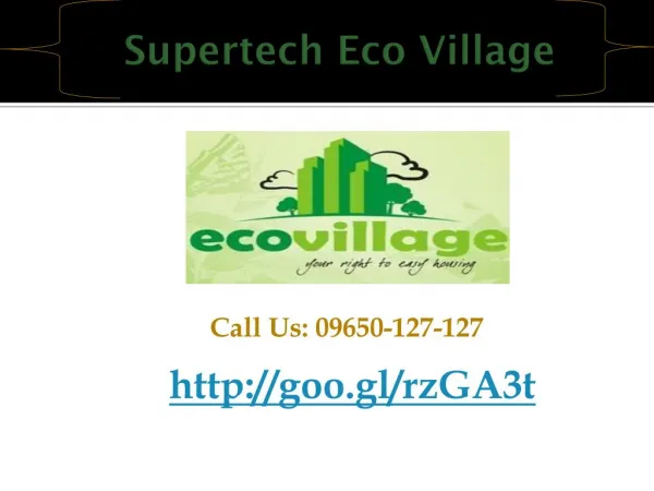 Welcome Supertech Eco Village