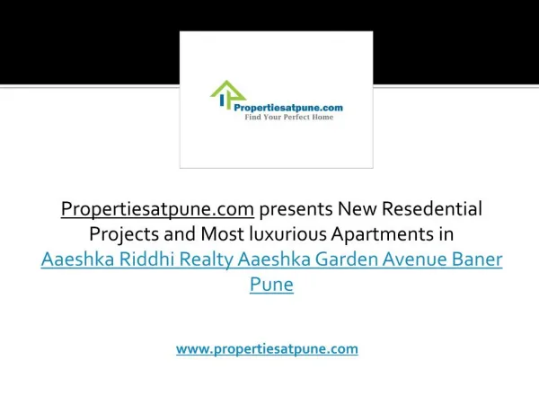 Aaeshka Riddhi Realty Aaeshka Garden Avenue Baner Pune