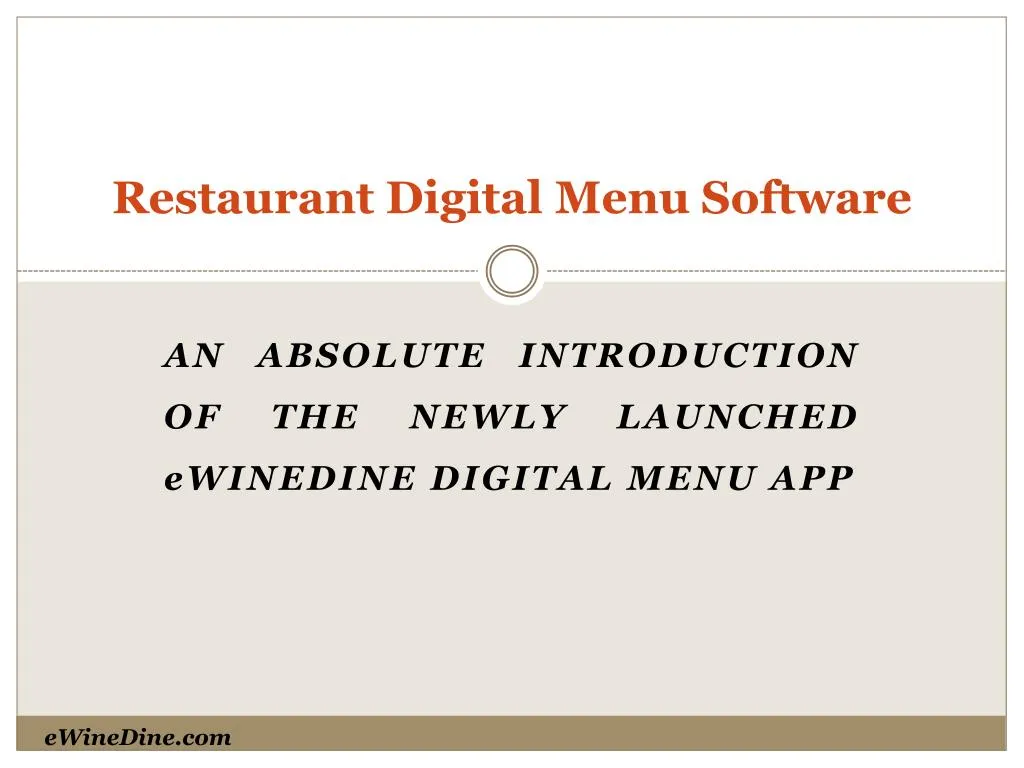 restaurant digital menu software