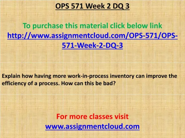 OPS 571 Week 2 DQ 3
