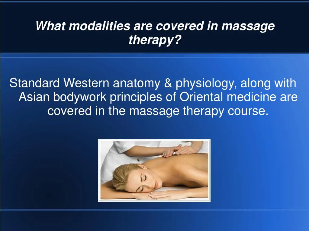 what modalities are covered in massage therapy
