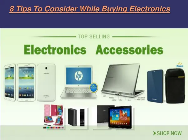8 tips to consider while buying electronics