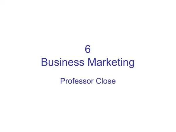 6 Business Marketing