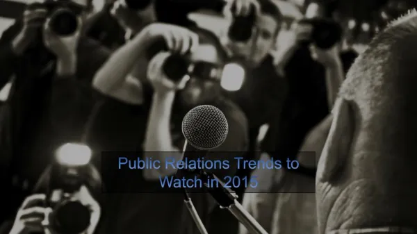 Public Relations Trends to Watch in 2015