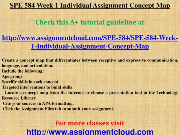 SPE 584 Week 1 Individual Assignment Concept Map