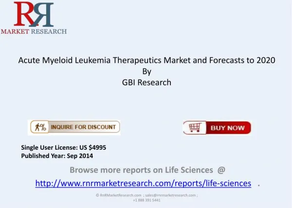 Acute Myeloid Leukemia Therapeutics Market Overview to 2020