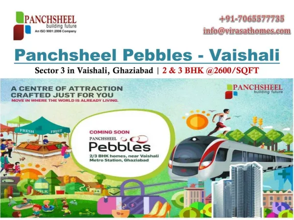 Panchsheel Pebbles - New Development @Sec 3 in Vaishali