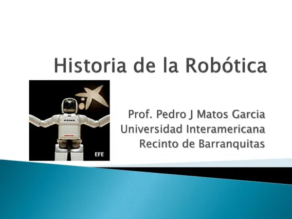 Historia de la Robotica