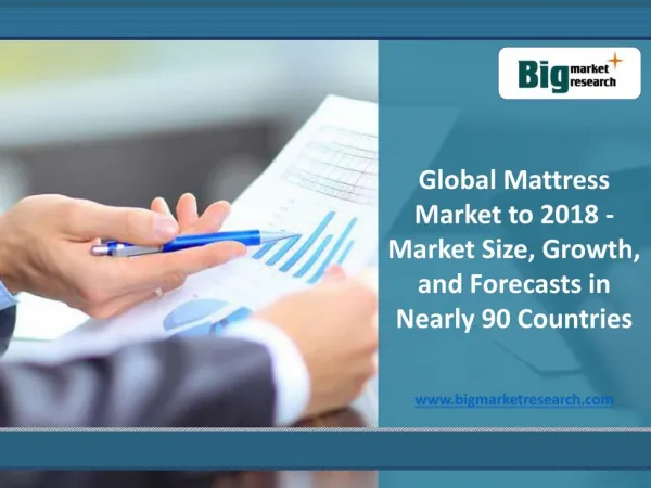Comprehensive analysis on Global Mattress Market 2007-2018