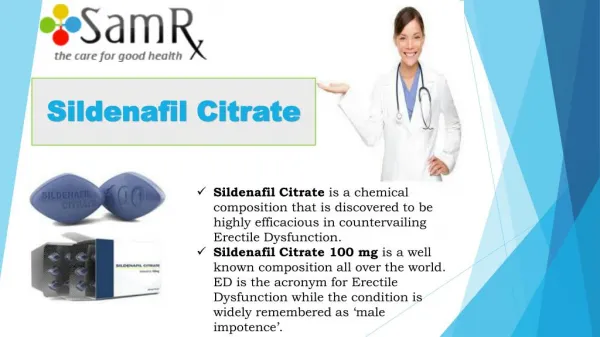 Sildenafil Citrate - Guide to Erectile Dysfunction