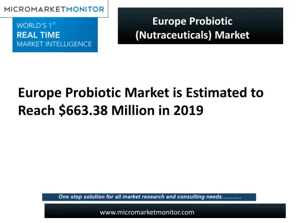 Europe Probiotic (Nutraceuticals) Market