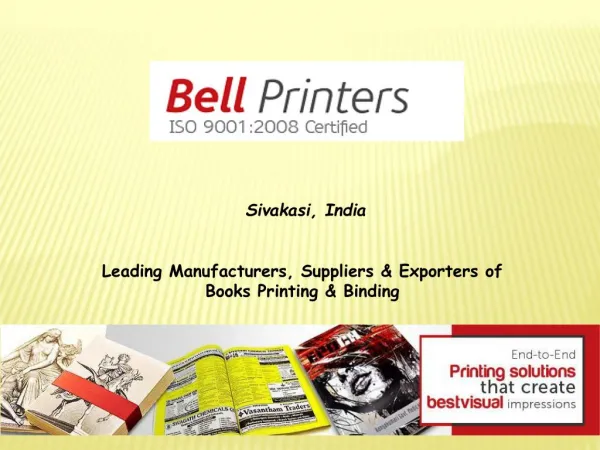 Books Printing and Binding Manufacturers