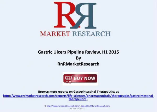Gastric Ulcers Pipeline Review, H1 2015