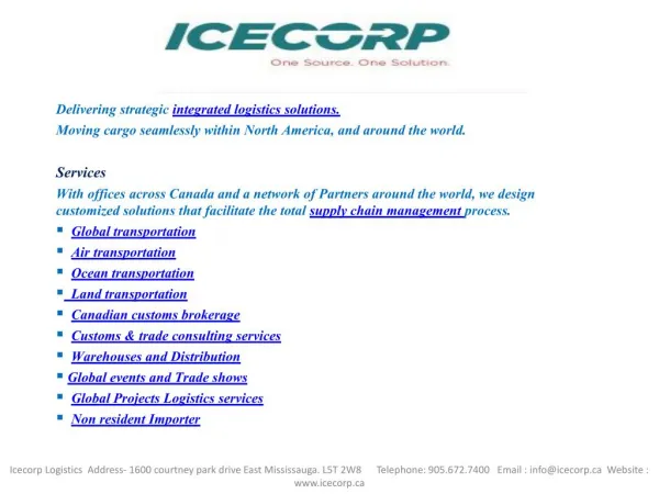 Icecorps Logistics Inc-global-transportation