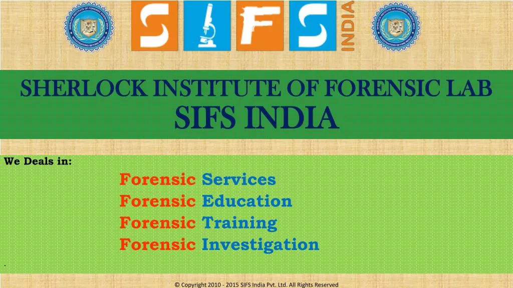 sherlock institute of forensic lab sifs india