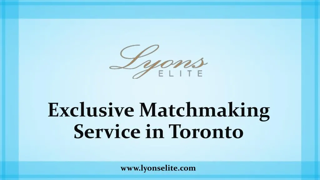exclusive matchmaking service in toronto