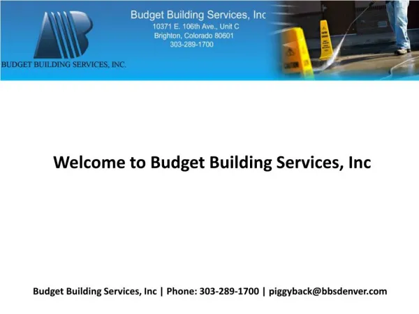 Best Window Cleaner in Denver - Budget Building Services