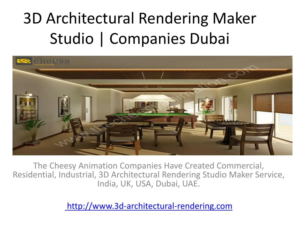 3d architectural rendering maker studio companies dubai