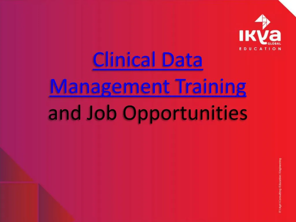 clinical data management training and job opportunities