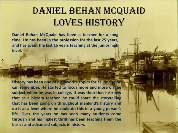 Daniel Behan McQuaid_Loves History