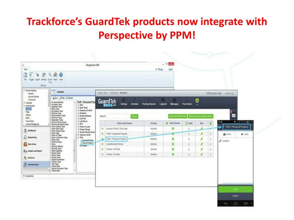 trackforce s guardtek products now integrate with perspective by ppm