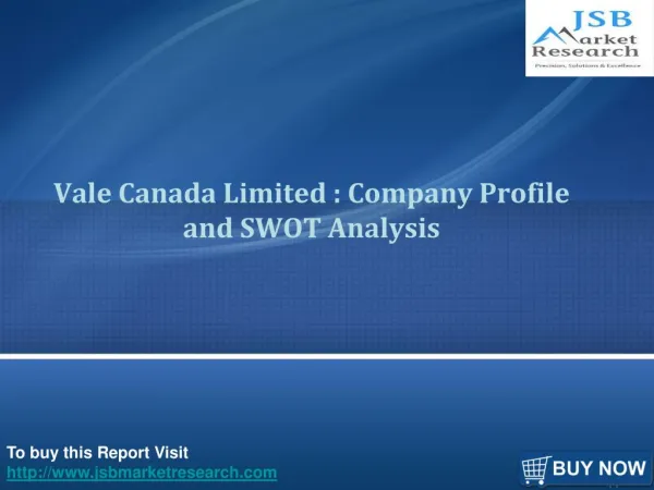 JSB Market Research: Vale Canada Limited : Company Profile